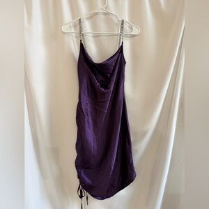 Cider Deep Purple Satin Dress